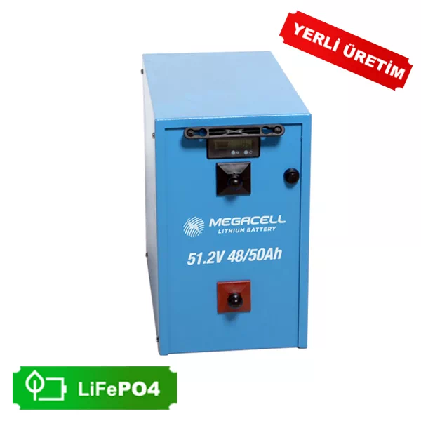 Megacell Lityum Demir Fosfat Akü 51.2 V 48/50 Ah LiFePO4