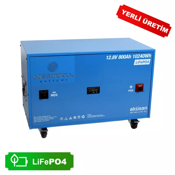 Megacell Lityum Demir Fosfat Akü 12.8 V 800 Ah LiFePO4